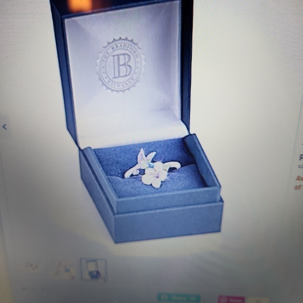 Bradford Exchange Lena Liu Hummingbird Ring Size 11 - Picture 8 of 8